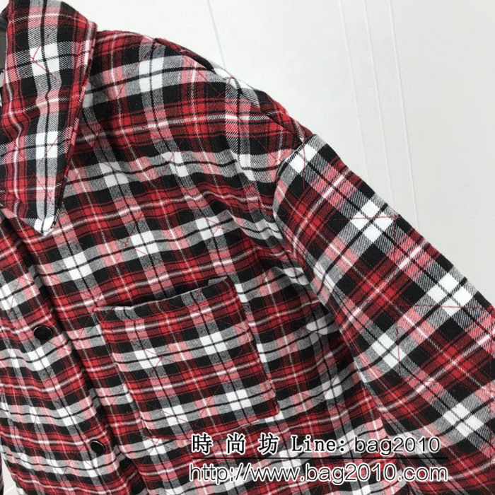 BALENCIAGA巴黎世家 18冬季新款 紅黑格子羊毛混紡 夾克外套 男女同款 ydi1611